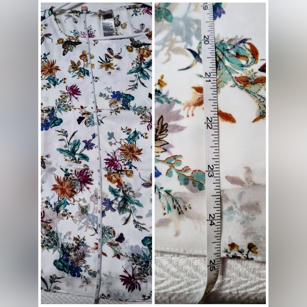 🦋🍀 3 Chico’s: 2P (14/16P) Spring Blouse Bundle, Butterfly, Geometric & Paisley - Picture 6 of 16